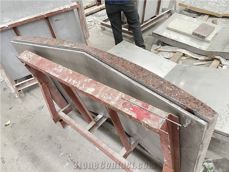 Curved Red Granite Composite Aluminum Backed Panels