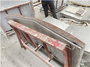 Curved Red Granite Composite Aluminum Backed Panels