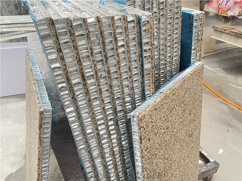 Golden Sesame Granite Veneer Aluminum Honeycomb Panel