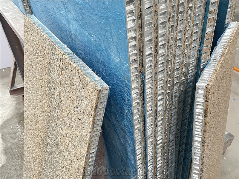Golden Sesame Granite Veneer Aluminum Honeycomb Panel