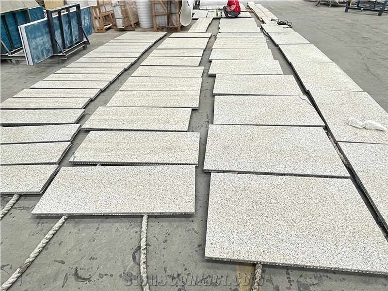 Golden Sesame Granite Veneer Aluminum Honeycomb Panel