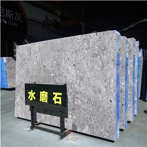 Grey Terrazzo Slab And Floor Tile Interior Wall