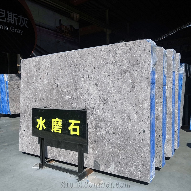 Grey Terrazzo Slab And Floor Tile Interior Wall