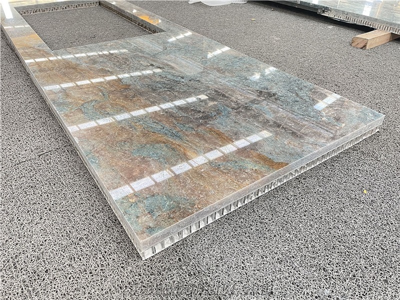 Lightweight Green Granite Honeycomb Backed Stone Panels