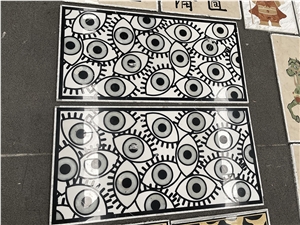 Lightweight Waterjet Design Various Marble Medallions Wall