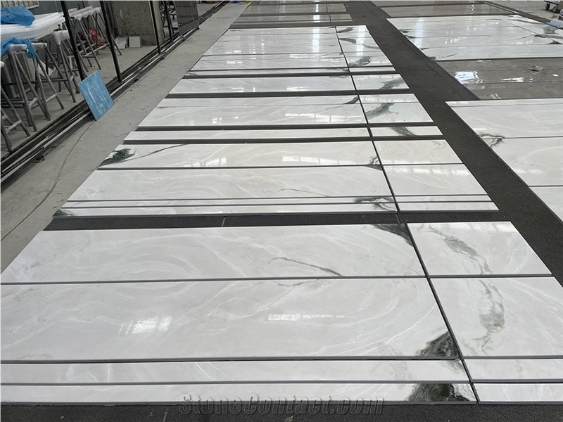 Panda White Marble Laminated Composite Panel For Wall/Floor