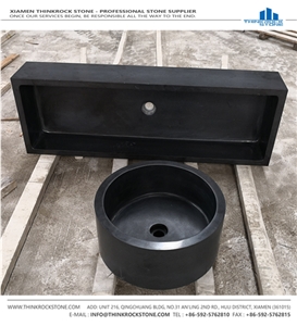 Designed Black Basalt Wash Sink Basin With CE Certificate
