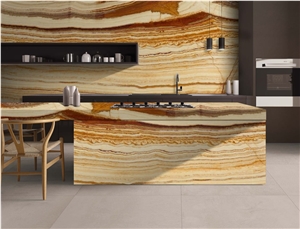 TIGER ONYX - Kitchen Backsplash And Countertop
