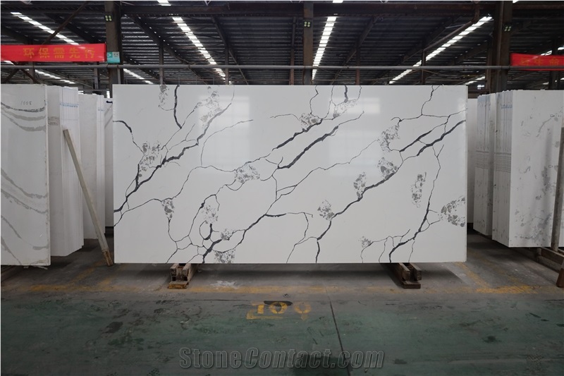 Calacatta White Quartz With Black Vein