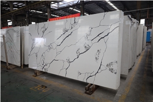 Calacatta White Quartz With Black Vein