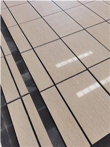 Gold Moca Beige Limestone Polish Wall Cladding Layout