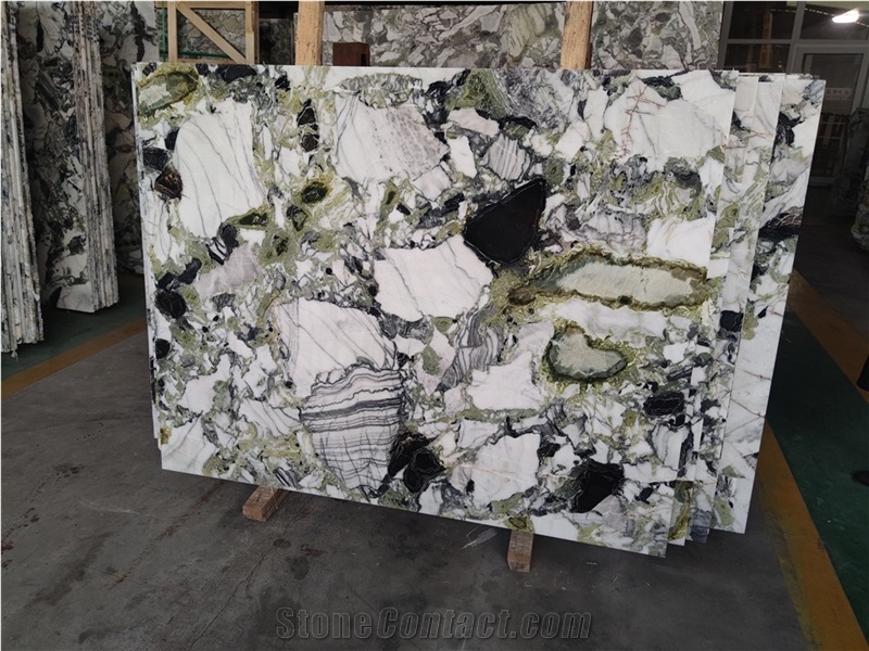 Ice Connect Marble, Cold Jade Marble, China Calacatta Verde