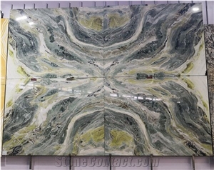 Ice Green White Beauty Abstract Ink  Ice Jade Green Marble