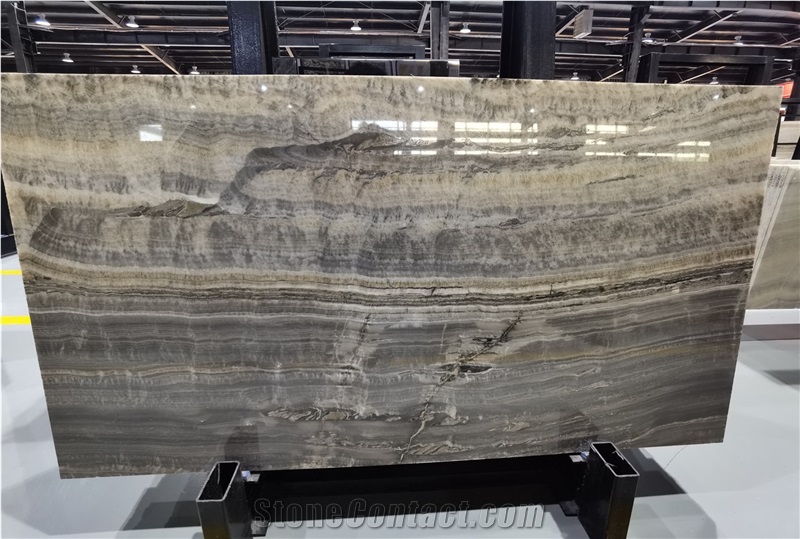 Turkey Good Quality Grey Onyx Slab Polish