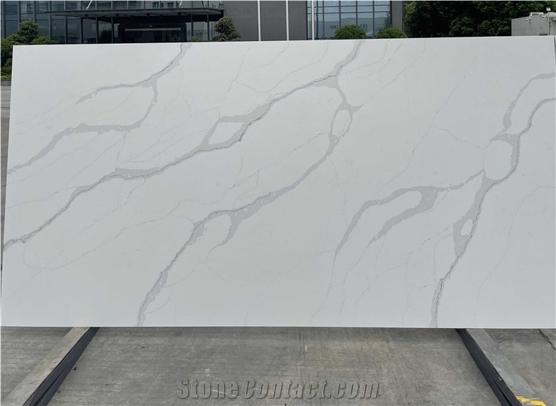 Calacatta Pure White Quartz Slabs