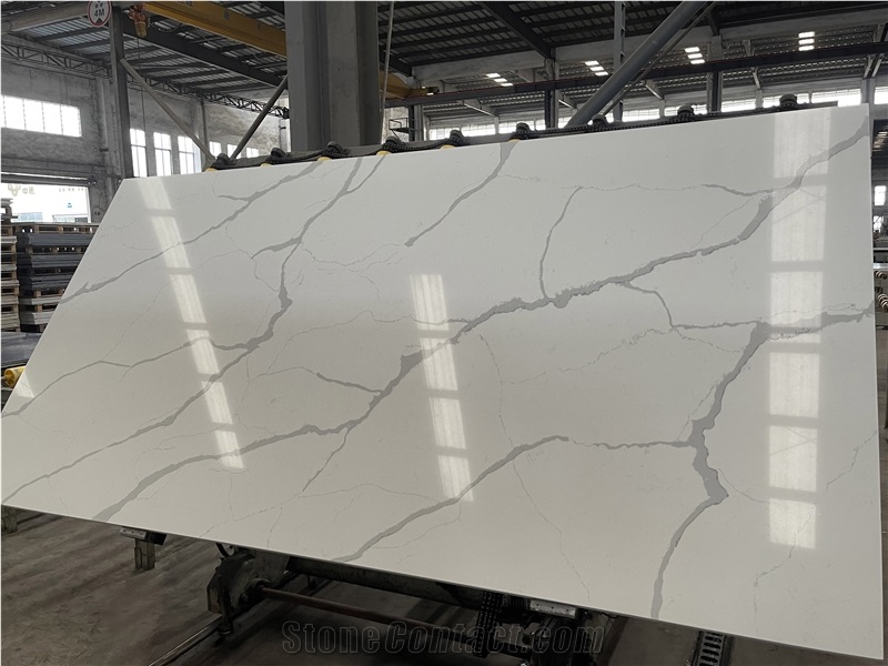 Calacatta Pure White Quartz Slabs