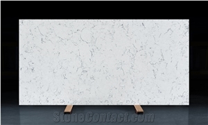 MH5029 Artificial Quartz Slabs White Color With Purple Veins