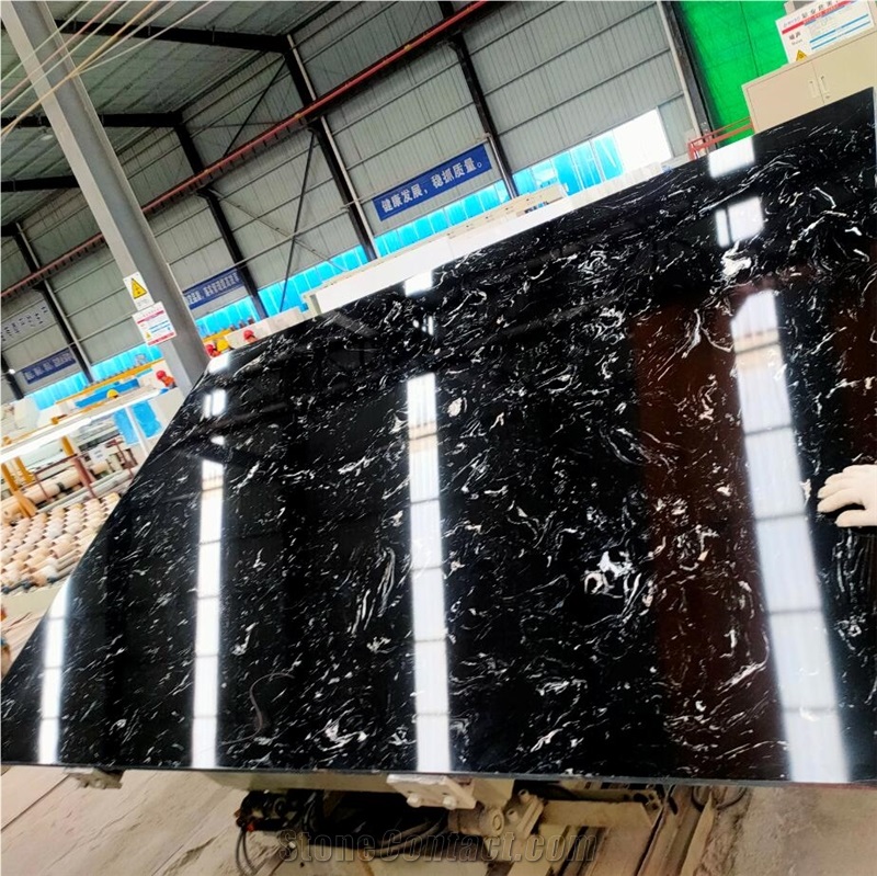 Black Artificial Marble Slabs