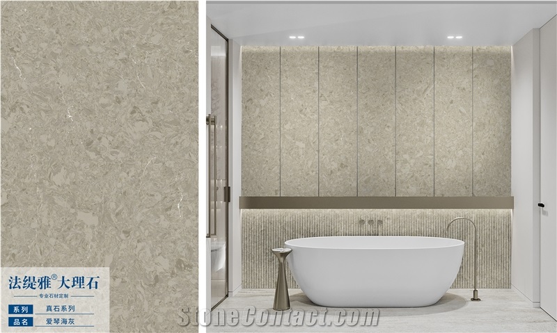 Grey Big Slab Cut To Size Artificial Marble