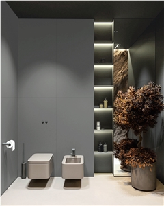 New Pure Color Gray Shower Wallboard Artificial Marble New Pure Color Gray Shower Wallboard Artificial Marble