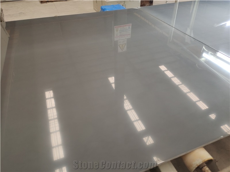 New Pure Color Gray Shower Wallboard Artificial Marble