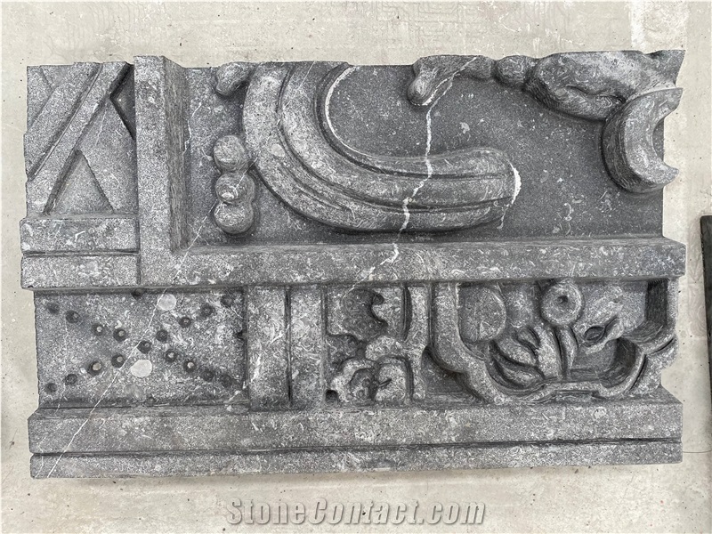 Black Limestone For Reliefs, Etching