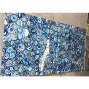 Blue Agate Stone Semi-Agate Stone Slab For Bar