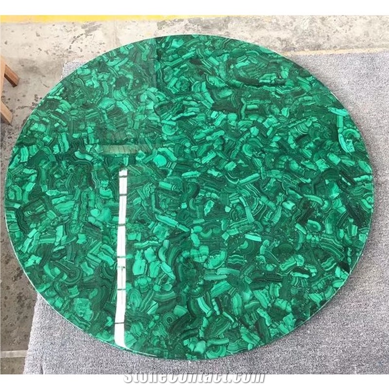 Green Malachite Semiprecious For Interior Decor