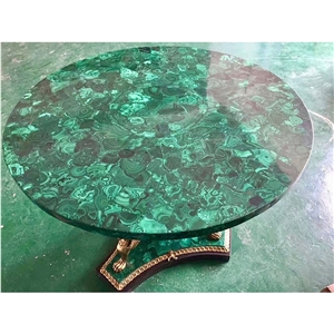 Green Malachite Semiprecious For Interior Decor