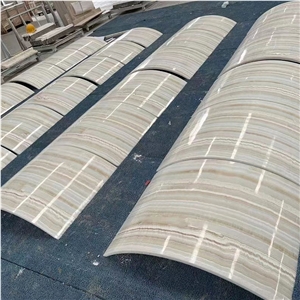 Luxury White Onyx Hollow Column Round Pillar For Hotel