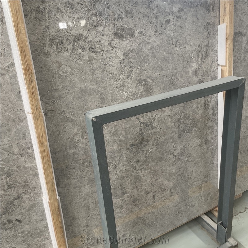 Natural New Castle Grey Marble Slabs Tiles For Bathroom Wall