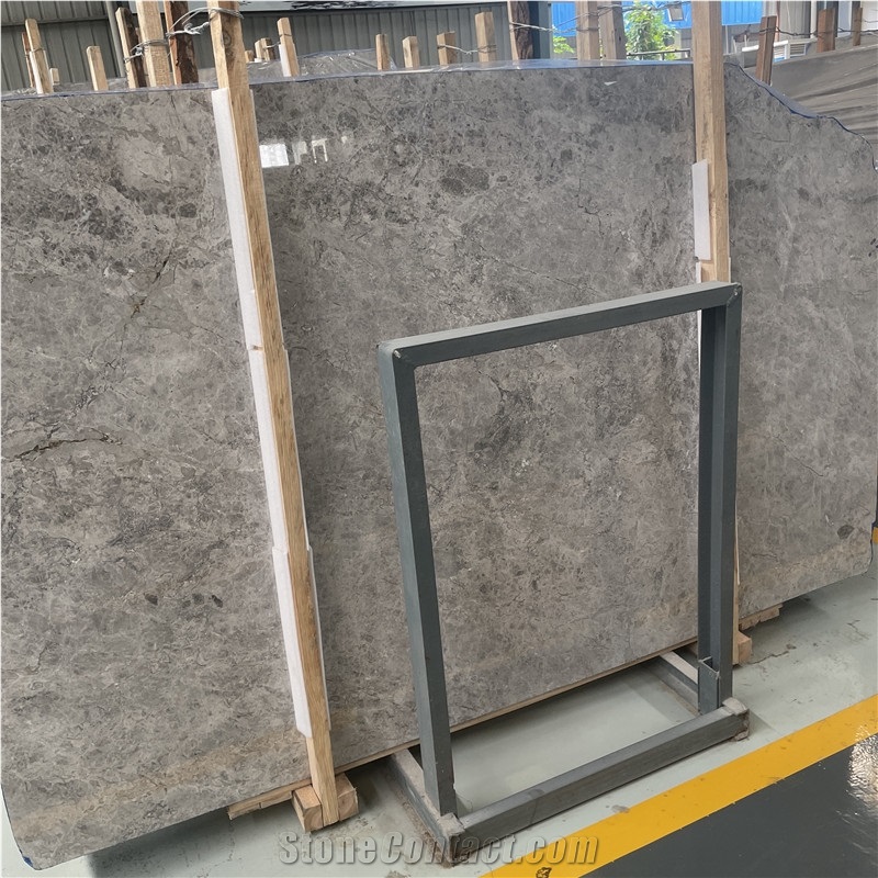 Natural New Castle Grey Marble Slabs Tiles For Bathroom Wall