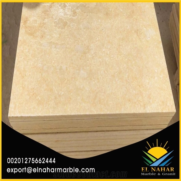Egyptian Sunny Menia Marble Slabs, Tiles