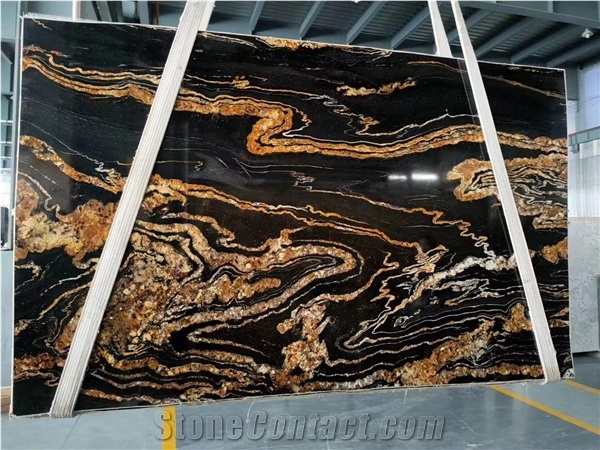 Luxury  Black Golden Silk,  Black Taurus