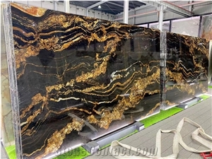 Luxury  Black Golden Silk,  Black Taurus