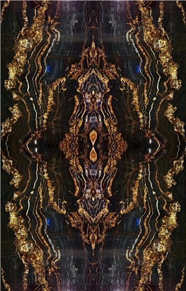 Luxury  Black Golden Silk,  Black Taurus
