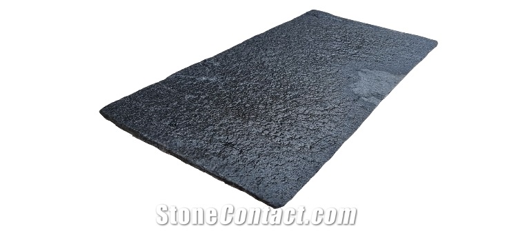 Black Porphyry Hand Cut Paving Tiles