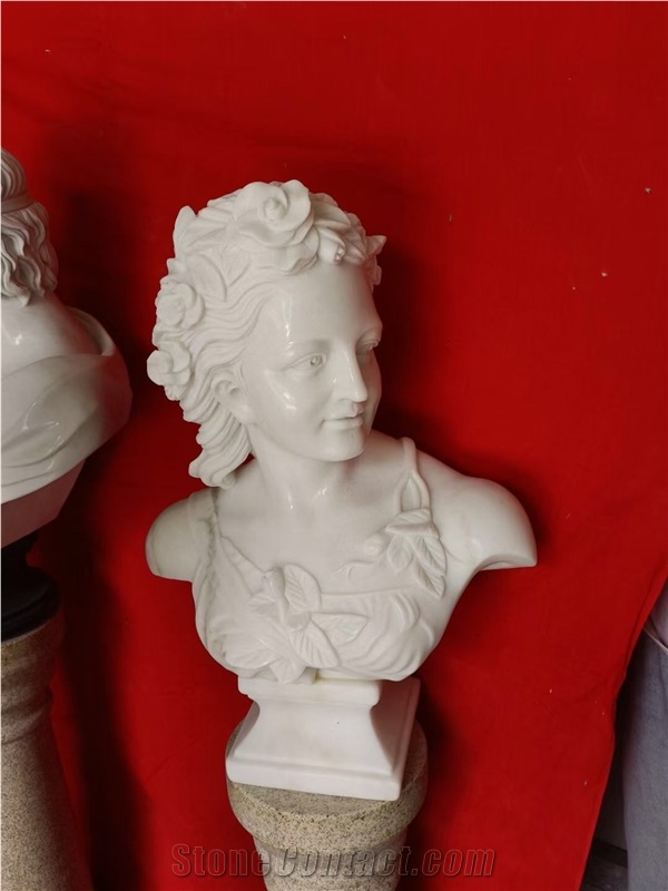 Carving Stone Head Statue Marble Carrara Abstract Art Sculpture