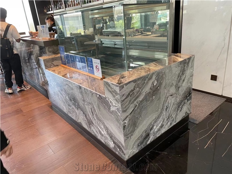 Commercial Stone Counters Marble Venice Brown Reception Tops