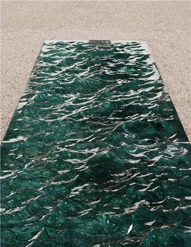 Interior Stone CNC Wall Panels Marble Guatemala 3D Wave Tile