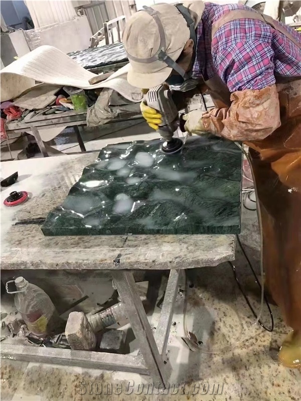 Interior Stone CNC Wall Panels Marble Guatemala 3D Wave Tile