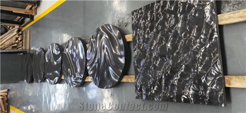 Interior Stone CNC Wall Panels Marble Guatemala 3D Wave Tile