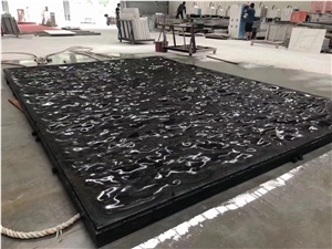 Interior Stone CNC Wall Panels Marble Guatemala 3D Wave Tile