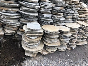 Irregular Flagstone Grey Quartzite Stepping Courtyard Pavers