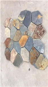 Irregular Flagstone Grey Quartzite Stepping Courtyard Pavers