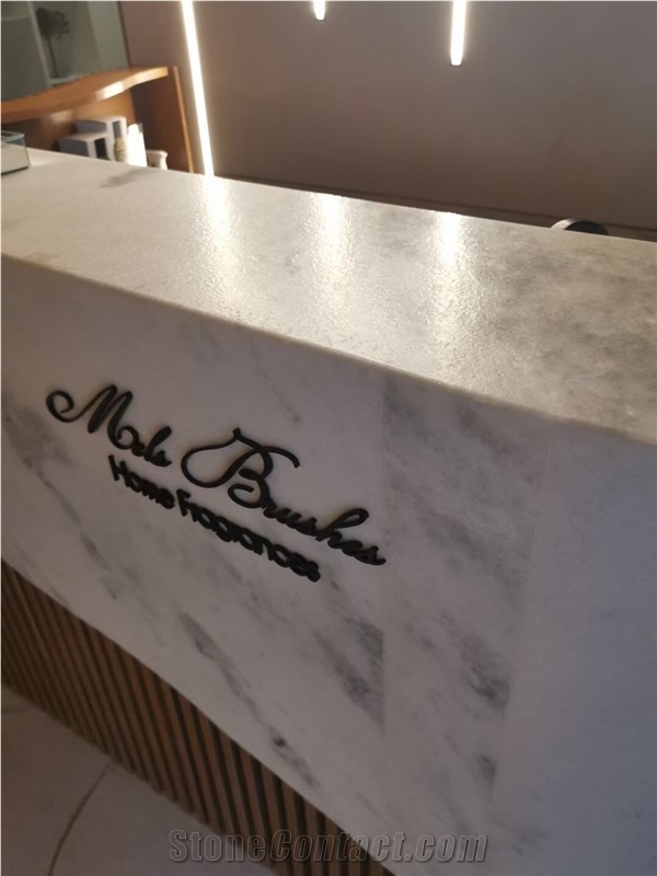Prefab Stone Kitchen Bar Tops Marble Calacatta Oro Benchtops