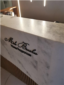 Prefab Stone Kitchen Bar Tops Marble Calacatta Oro Benchtops