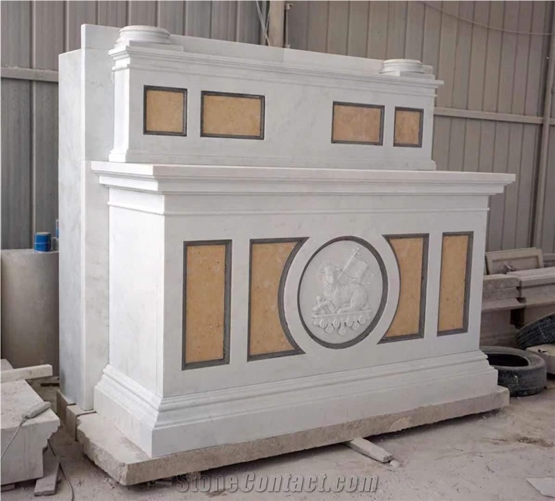 Stone Cemetery Niches Marble Carrara Mausoleum Crypts