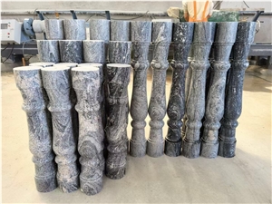 Stone Handrail Column Grey Granite Pilasters Column Shafts
