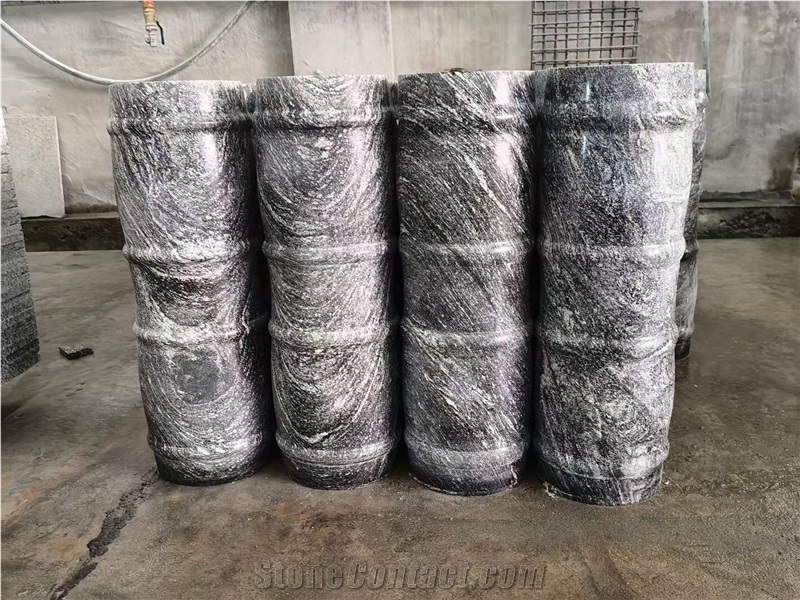 Stone Handrail Column Grey Granite Pilasters Column Shafts